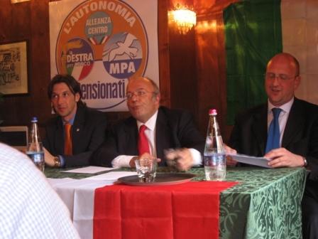 Luca Caremi, Francesco Storace, Alberto Arrighi